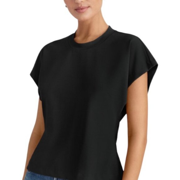 Rachel Roy black cap sleeve top size S - Picture 1 of 4